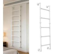ZENSTYW Escalera De Ático Colgante De Pared,Escalera De Litera para Interiores,Escalera De Entrada Y Salida De Altura,Escalera De Escalada Universal para Sótano,Terraza,Biblioteca(2.5m/8.2ft)