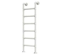 ZENSTYW Escalera De Ático Colgante De Pared,Robusta Escalera De Salida para Ventana De Sótano,Color Blanco,Escalera para Literas Domésticas,para Sótano,Biblioteca,Dormitorios(6.1ft)