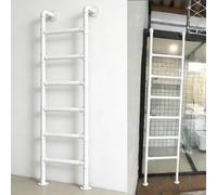 ZENSTYW Escalera De Litera para Interiores,Escalera De Escalada Universal para Sótano,para Terraza,Barco,Biblioteca(White,2.7m/9ft)