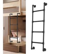 ZENSTYW Escalera Mural para Litera Doble,Escalera De Metal Negra para Ático,Escalera De Escape De Incendios,para Sótano,Biblioteca,Terraza(120cm/47.2in)