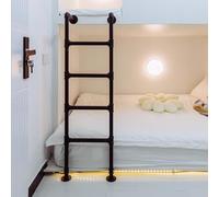 ZENSTYW Escaleras para Áticos Escalera De Salida De Techo De Metal, Escalera De Escape De Incendios,Escalera para Litera Doble Montada En La Pared,Capacidad De Carga De 150 Kg(130cm/51.2in)