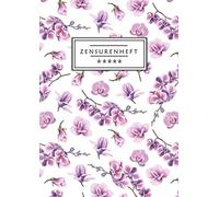 Zensurenheft: Notenheft für Lehrer mit extra großen Spalten | DIN A4 | "Flower Style"