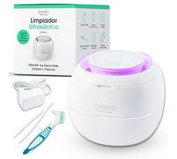 ZENT Ultrasonic Cleaner 42 kHz Limpiador ultrasonidos compacto, Desinfección con lámpara UV, para Prótesis dentales Joyas Alineadores ortodónticos plata, Limpieza rápida - solo 5 minutos, 0.2l