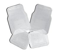 Zento Deals 4 Alfombrillas Transparentes, Impermeables, Ajuste Universal, Vinilo de Goma Resistente para vehículos con Nieve