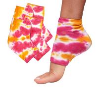 ZenToes - 2 pares de calcetines hidratantes de sensación de spa, con talón y forro de gel para curar y tratar talones secos y agrietados mientras duermes, tamaño normal, color rosa