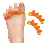 ZenToes Espaciadores de silicona para la correcta alineación de los dedos, juanetes y alisadores de dedos en martillo (amanecer, 1 par)