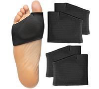 ZenToes Fabric Metatarsal Sleeves with Gel Padding, Mangas metatarsianas con Acolchado Adulto Unisex, Negro, M
