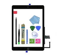 Zentop for Black iPad 6th Generation iPad 2018 A1893 A1954 Touch Screen Digitizer Assembly Replacement with Home Button, Camera Bracket, Pre-Installed Adhesive, Tool Repair Kit