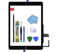 Zentop for Black iPad 6th Generation iPad 2018 A1893 A1954 Touch Screen Digitizer Assembly Replacement with Home Button, Camera Bracket, Pre-Installed Adhesive, Tool Repair Kit