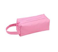 Zentriva Estuche para lápices, con diseño de mango de fácil agarre, estuche para bolígrafos de gran capacidad, bolsa Oxford duradera, para niños, suministros escolares, artículos de papelería, rosa
