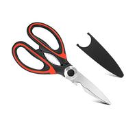 ZENVALY Tijeras de Cocina, Multiusos Tijeras Profesionales Acero Inoxidable, Resistentes Tijeras con Cubierta de Cuchilla, para Pollo, Pescado, Carne, Aves, Verduras, Hierbas, Nueces, Barbacoa