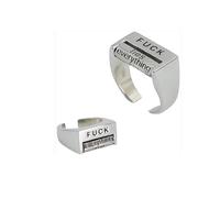 ZenVib Creative Fu*k - Anillo giratorio de control de estado de ánimo para mujeres y hombres, spinner Fidget You Me Everything Lies Future, ajustable, divertido y grabado de ansiedad, Metal, Sin