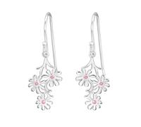 Zenvie Pendientes de tuerca de plata de ley, circonita cúbica, con caja de regalo, 16mm, Plata de ley, Circonita cúbica