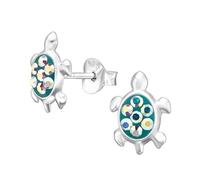 Zenvie Pendientes de tuerca de plata de ley con cristales, 10 mm x 9 mm, caja de regalo incluida, 7mm, Plata de ley, Sin piedra preciosa