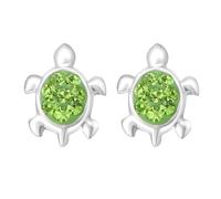 Zenvie Pendientes de tuerca de plata de ley con piedras bohemias de cristal o aguamarina, 10 mm x 9 mm, caja de regalo incluida, 7mm, Plata de ley, Sin piedra preciosa