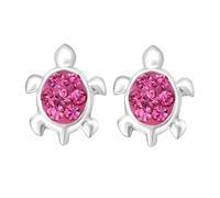 Zenvie Pendientes de tuerca de plata de ley con piedras bohemias de cristal o aguamarina, 10 mm x 9 mm, caja de regalo incluida, 7mm, Plata de ley, Sin piedra preciosa