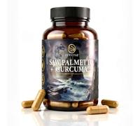 ZENVITAE Saw Palmetto para Bienestar y Caída del Pelo 90 Capsulas para 3 Meses Reduce Visitas Nocturnas al Baño Concentrado de Alta Potencia con Cúrcuma y Zinc 8.000 mg 20:1