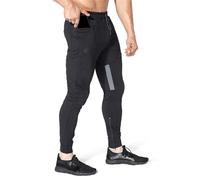 ZENWILL Pantalon Chandal Hombre Cremallera Gimnasio Jogger L Negro