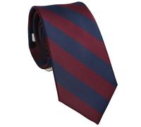 ZENXUS Corbatas a rayas para hombre, corbatas regulares de 3 pulgadas con rayas, Granate y azul marino, Regular