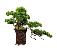 ZENY896V Bonsái Falso Árbol de Pino bonsái Artificial, Plantas Falsas, árbol en Maceta cerámica, decoración for el hogar, Escritorio, Oficina, Interior y Exterior Decoración(Grande)