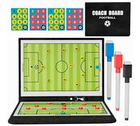 ZENYKX® Pizarra Fútbol Entrenador | 44 Fichas y 3 Rotuladores (Negro, Azul y Rojo) | carpeta futbol entrenador | Regalo Entrenador Fútbol | Imprescindible Para Entrenamiento Fútbol.