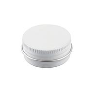 ZEOABSY 20 Piezas Tarros de Aluminio con Tapa Rosca 10ml, Blanco Tarros de Aluminio Vacíos Redondo para Contenedor De Cosméticos Cremas Caja de almacenaje con 5 Espátula y 1 Etiqueta
