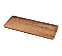 ZEONHEI 1 bandeja decorativa de madera de acacia, bandeja rectangular de madera, bandeja rectangular de madera, bandeja decorativa alargada, pequeña, bandeja decorativa para servir, restaurante, bar,