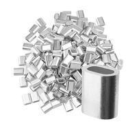 ZEONHEI 200 abrazaderas de presión de aluminio de 4 mm, casquillos de aluminio M4, terminales de presión, manguitos de presión, abrazadera de cuerda de 4 mm, abrazaderas de aluminio para cable de