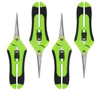 ZEONHEI 4 tijeras de podar de mano de 16,5 cm, tijeras de cosecha, tijeras para plantas, tijeras de recorte para ramas de plantas, tijeras para flores y ramas, hoja recta