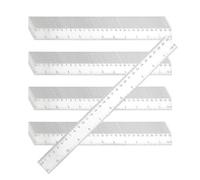 ZEONHEI 40 reglas transparentes de 30 cm, paquete múltiple de reglas de medición de plástico, regla recta transparente inastillable para estudiantes, suministros escolares y de oficina