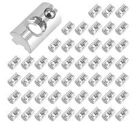 ZEONHEI 50 piezas de ranura M8 de aluminio, 25 ranuras solares, tuerca deslizante, rosca M8, para módulo fotovoltaico, soporte de módulo solar de 40 x 40 mm, perfiles de aluminio