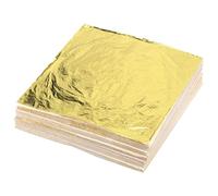 ZEONHEI 600 Hojas de Oro de imitación, 14 x 14 cm, Metal impactado, Papel Dorado, Hoja de imitación de Oro con Caja de plástico para proyectos de Arte, Manualidades, Bricolaje, decoración, Oro