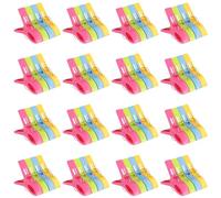 ZEONHEI 64 pinzas de plástico para la ropa, grandes, para toalla de playa, para toallas, toallas de playa, 12,5 x 7,3 x 2,3 cm