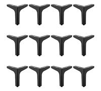 ZEONHEI 8 Patas de Metal Roscadas para Muebles, Pata Mueble, Patas de Escritorio, 10 cm4 Pulgadas, Color Negro, Triangular, con Tornillos para Armario, Sofá, Mesa de Café, Armario de TV