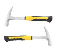 ZEONHEI Paquete de 2 martillos de ladrillo de 822.1 g, martillos puntiagudos con mango antideslizante, martillo de pizarra geológica para minería al aire libre, prospección