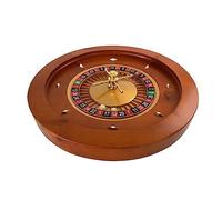 ZEONIK Placa giratoria Rueda de Ruleta Grande de 18 Pulgadas y 45cm, Mesa giratoria de Madera para Ruleta Rusa, Juegos de Casino con Bolas de Acero, Ideal para la Noche de Juegos en casa