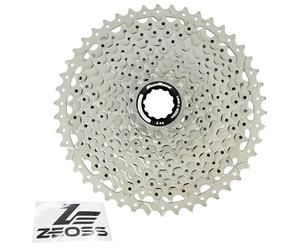 ZEOSS Sunrace CSRZ800 SR3164-N - Cassette para bicicleta de grava de 12 velocidades 11-46T con adhesivo, color plateado