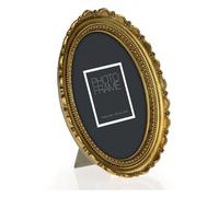 ZEP Marco ovalado de resina de Bezier para colgar y poner de pie 10x15 cm oro