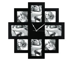 Zep Photo Time Taranto - Marco de Fotos con Reloj, Negro