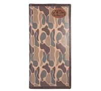 ZEP-PRO NCAA - Cartera magnética delgada y elegante para hombre, Ole Miss Rebels Camuflaje marrón/bronceado, Piel de camuflaje marrón/marrón