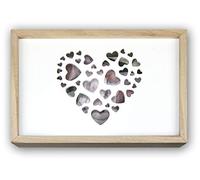 Zep S.r.l. Love Box USB para 10 x 15 Fotos Caja de Madera, Madera Natural y Blanca, Dimensiones Exteriores 21,5 x 14,5 x 5 cm