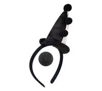 ZEPFJHE 1 juego de diademas de payaso en colores brillantes con nariz, accesorios de fiesta de Halloween, ideal para artistas y entusiastas de la fiesta, diadema de color brillante