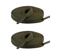 ZEPFJHE 1 par de cordones planos de 8 mm de ancho, ajuste universal, cordones de colores para zapatillas y zapatos de tabla, cordones de longitud ajustable, Verde militar, Talla única