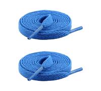 ZEPFJHE 1 par de cordones planos de 8 mm de ancho, ajuste universal, cordones de colores para zapatillas y zapatos de tabla, cordones de longitud ajustable, Blue, Talla única
