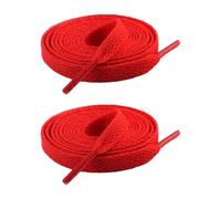 ZEPFJHE 1 par de cordones planos de 8 mm de ancho, ajuste universal, cordones de colores para zapatillas y zapatos de tabla, cordones de longitud ajustable, Red, Talla única