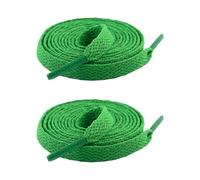 ZEPFJHE 1 par de cordones planos de 8 mm de ancho, ajuste universal, cordones de colores para zapatillas y zapatos de tabla, cordones de longitud ajustable, Green, Talla única