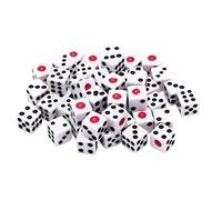 ZEPFJHE 100 dados acrílicos de 6 caras de 8 mm, cubos de números digitales, esquinas cuadradas, bandeja educativa para juegos de mesa