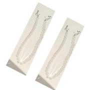 ZEPFJHE 2 dijes para zapatos con diamantes de imitación y perlas adornadas para fiestas, zapatos de tacón alto, sandalias, tenis, bolsos, accesorios, decoración de tenis de moda, Pure Pearl Shoe Chai