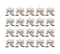 ZEPFJHE 20 colgantes de plata envejecida con cinta de casete para instrumentos musicales para hacer joyas y suministros creativos, talla única, como se describe, como se describe