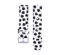 ZEPFJHE 20 mm para relojes infantiles, reloj de silicona, correa de repuesto ajustable con hebilla de pasador para mujer, Pies